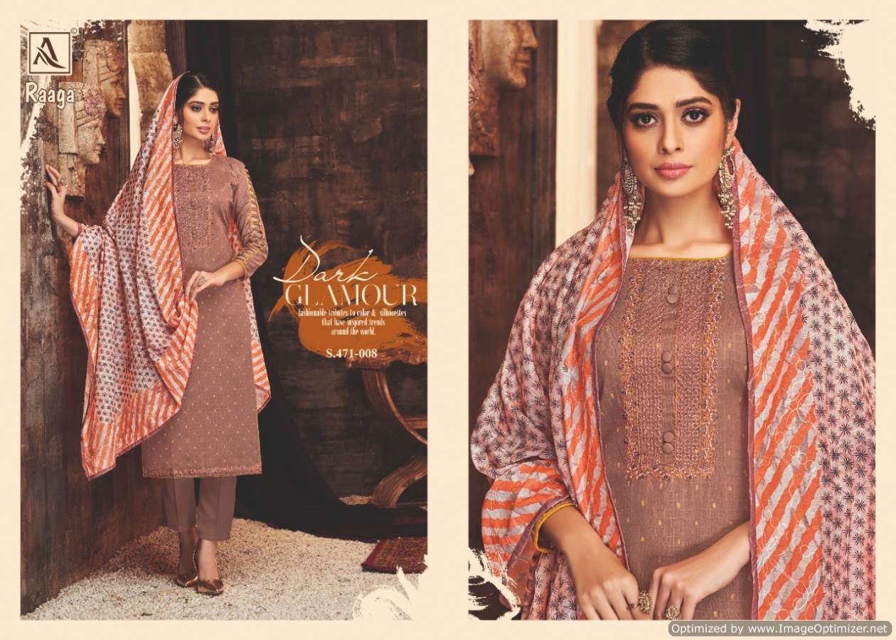 Alok Presents Raagaa Collection Of Fancy Embroidered Dress Materials