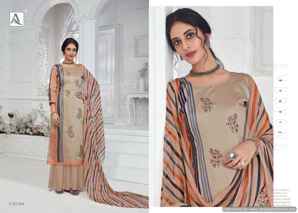 Alok Presents Shreya Collection Of Printed & Embroidered Jam Cotton Dress Materials