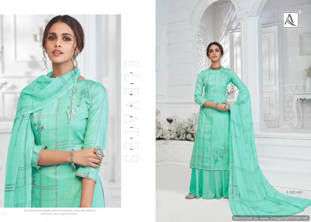 Alok Presents Shreya Collection Of Printed & Embroidered Jam Cotton Dress Materials