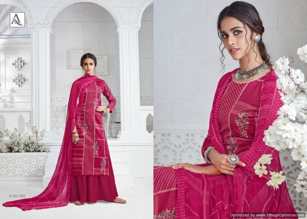 Alok Presents Shreya Collection Of Printed & Embroidered Jam Cotton Dress Materials