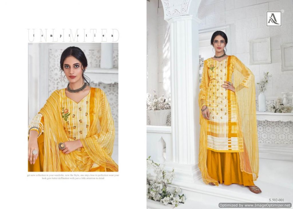 Alok Presents Shreya Collection Of Printed & Embroidered Jam Cotton Dress Materials