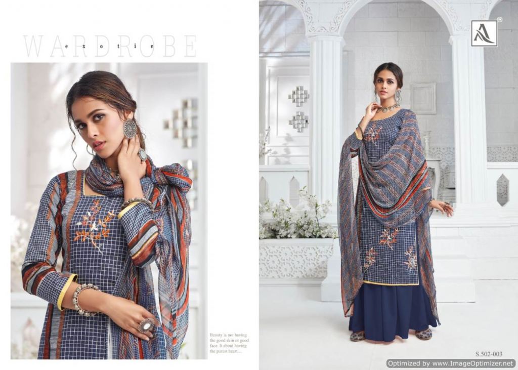 Alok Presents Shreya Collection Of Printed & Embroidered Jam Cotton Dress Materials
