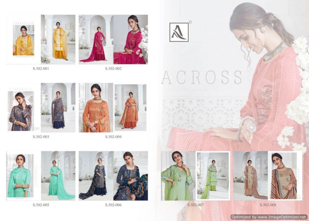 Alok Presents Shreya Collection Of Printed & Embroidered Jam Cotton Dress Materials