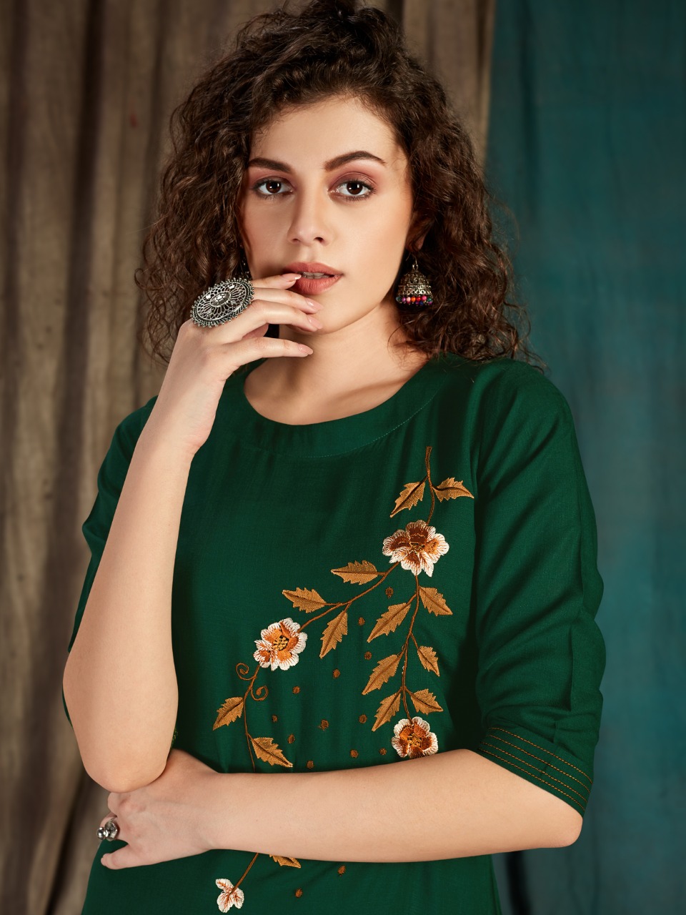 Embroidery kurtis sales collection