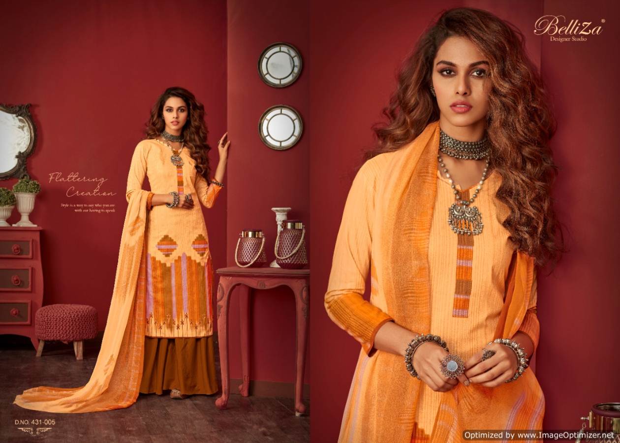 Belliza Presents Farhana 2 Collection Of Digital Printed Pure Cotton Dress Materials