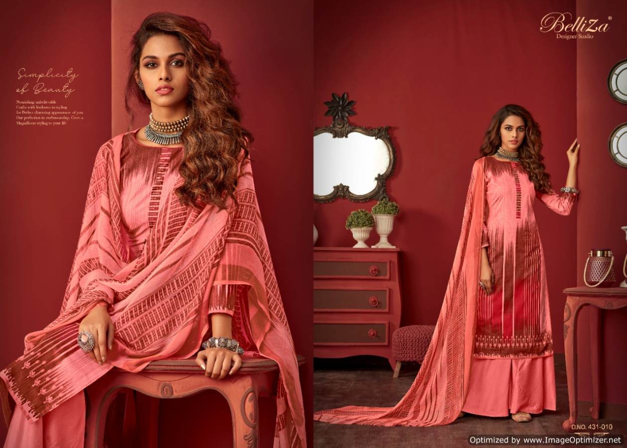 Belliza Presents Farhana 2 Collection Of Digital Printed Pure Cotton Dress Materials