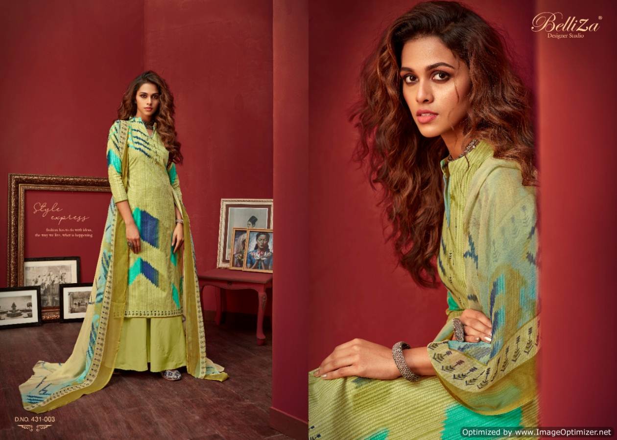 Belliza Presents Farhana 2 Collection Of Digital Printed Pure Cotton Dress Materials