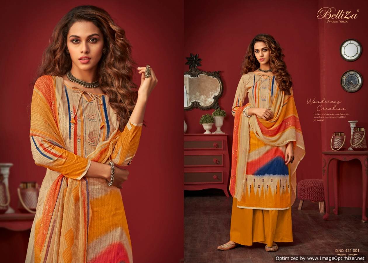 Belliza Presents Farhana 2 Collection Of Digital Printed Pure Cotton Dress Materials