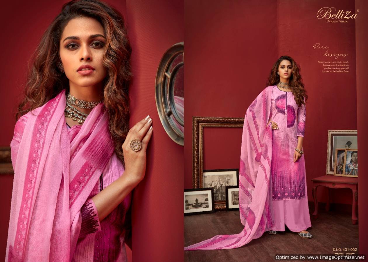 Belliza Presents Farhana 2 Collection Of Digital Printed Pure Cotton Dress Materials