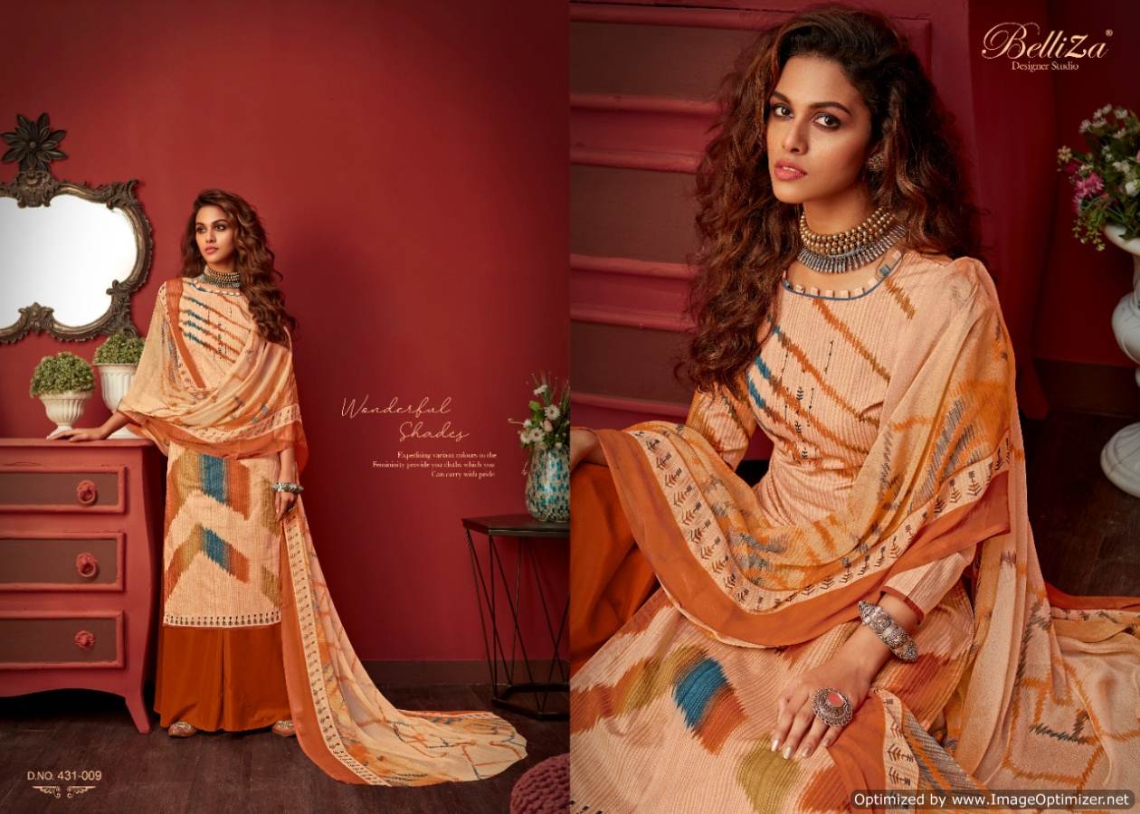 Belliza Presents Farhana 2 Collection Of Digital Printed Pure Cotton Dress Materials