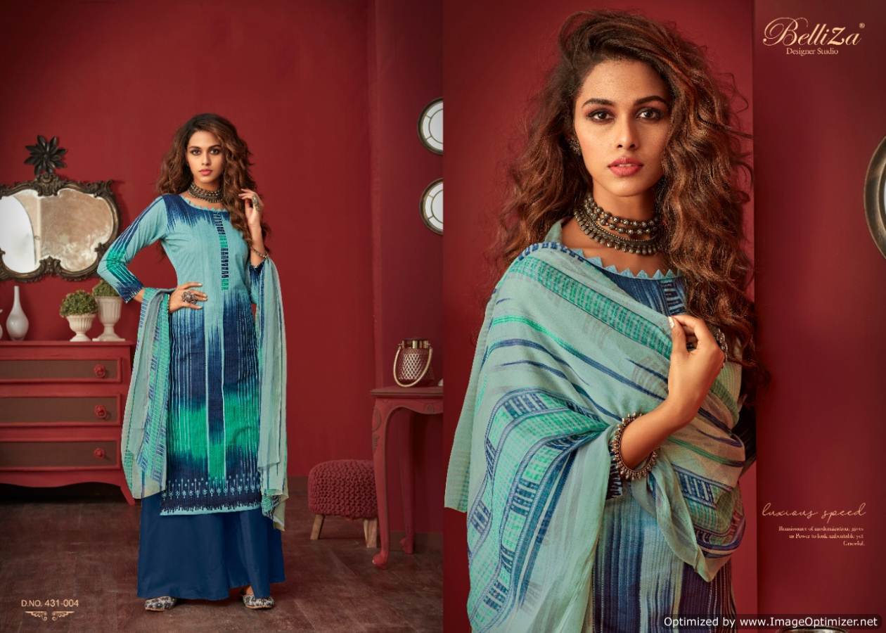 Belliza Presents Farhana 2 Collection Of Digital Printed Pure Cotton Dress Materials