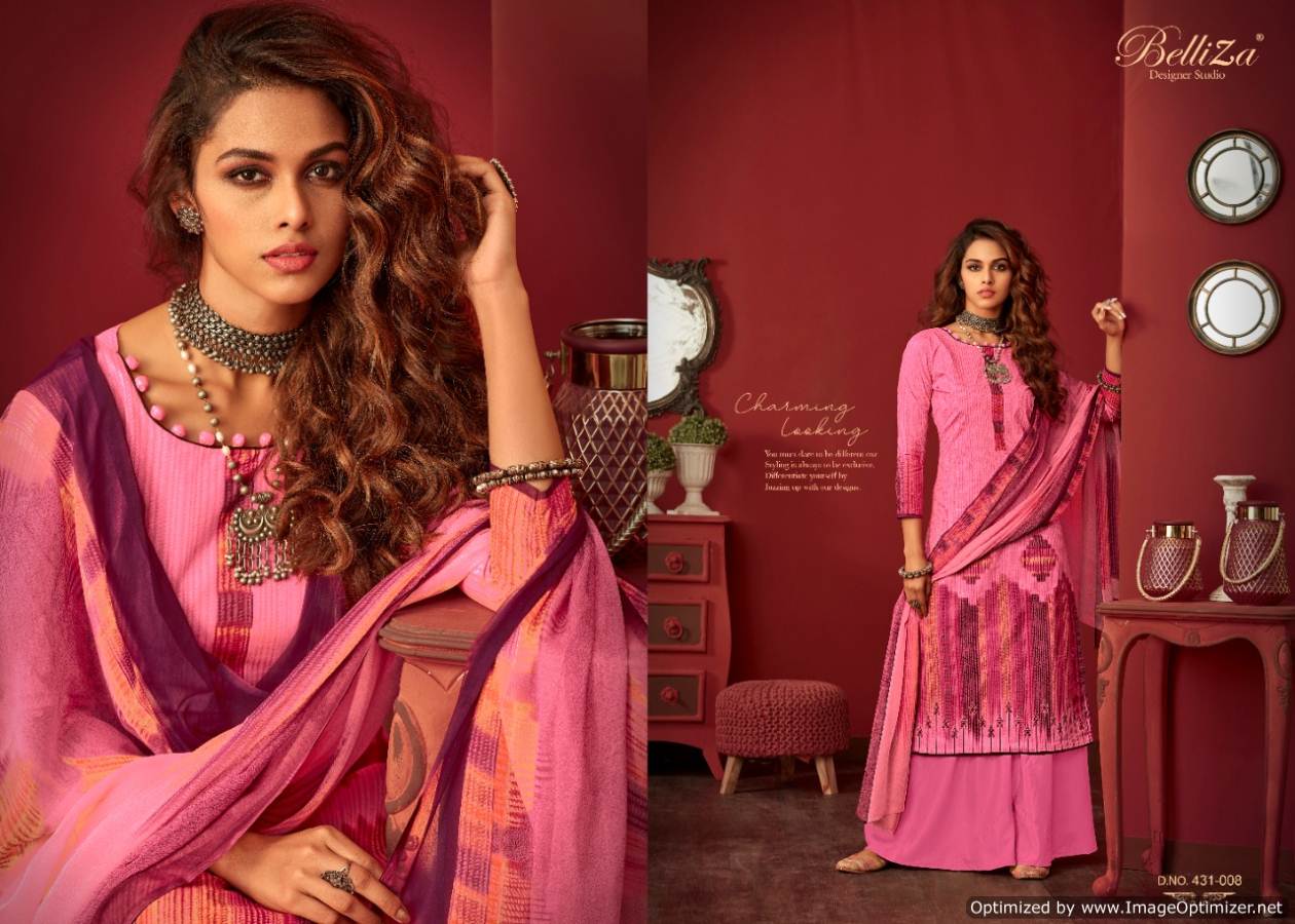 Belliza Presents Farhana 2 Collection Of Digital Printed Pure Cotton Dress Materials