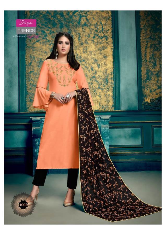 Diya Trends Presents Odhani 1 Collection Of Printed Ready Made Dresses