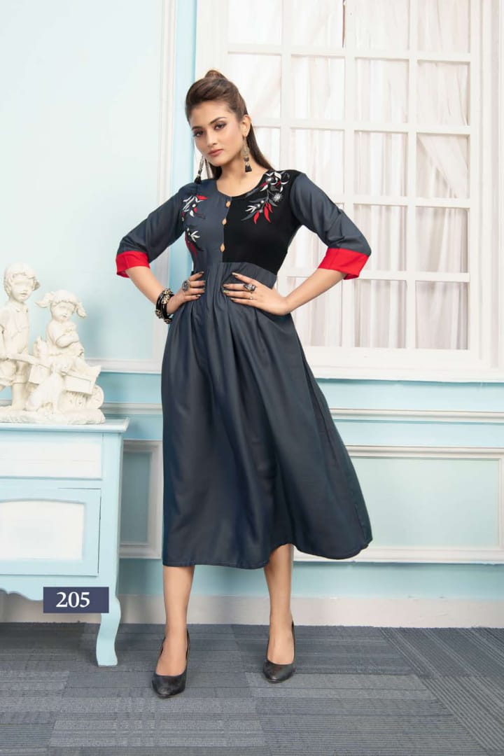 Fashion Talks Presents Mohbattey 2 Collection Of Rayon Embroidered Kurtis