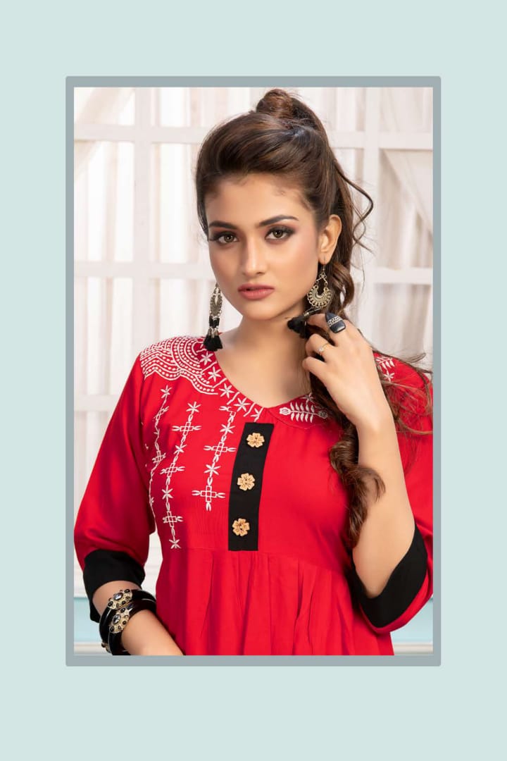 Fashion Talks Presents Mohbattey 2 Collection Of Rayon Embroidered Kurtis