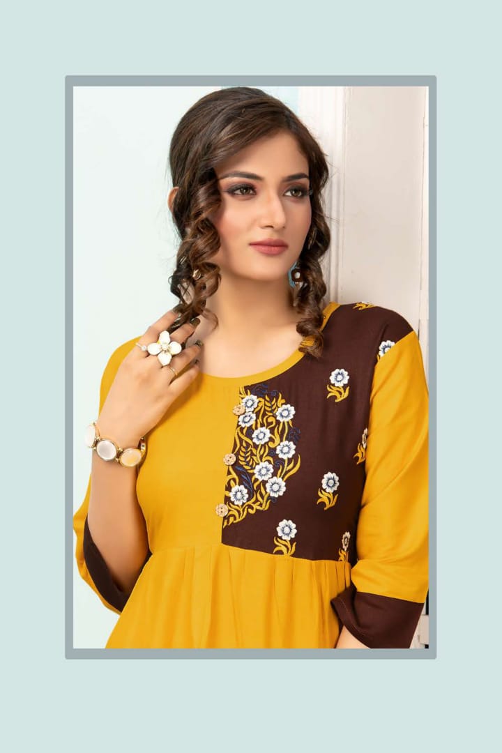 Fashion Talks Presents Mohbattey 2 Collection Of Rayon Embroidered Kurtis