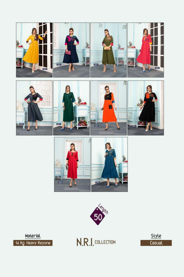 Fashion Talks Presents Mohbattey 2 Collection Of Rayon Embroidered Kurtis
