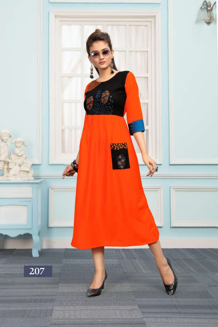 Fashion Talks Presents Mohbattey 2 Collection Of Rayon Embroidered Kurtis
