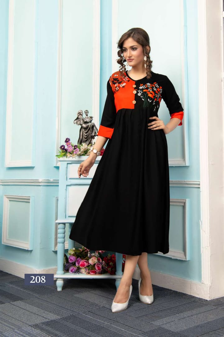 Fashion Talks Presents Mohbattey 2 Collection Of Rayon Embroidered Kurtis