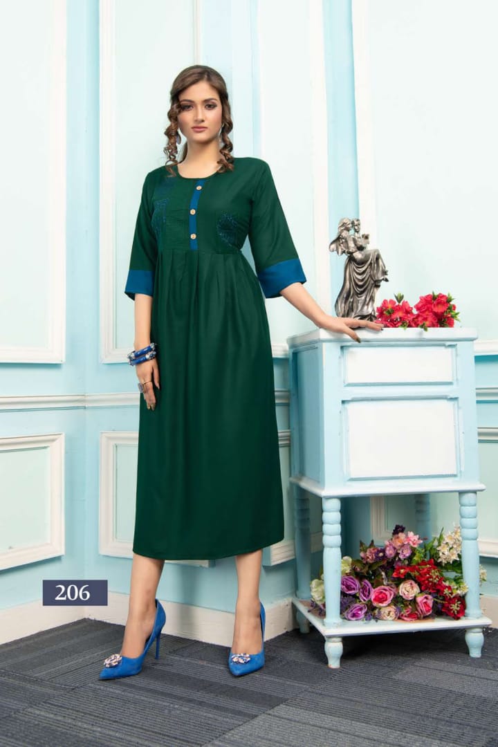Fashion Talks Presents Mohbattey 2 Collection Of Rayon Embroidered Kurtis