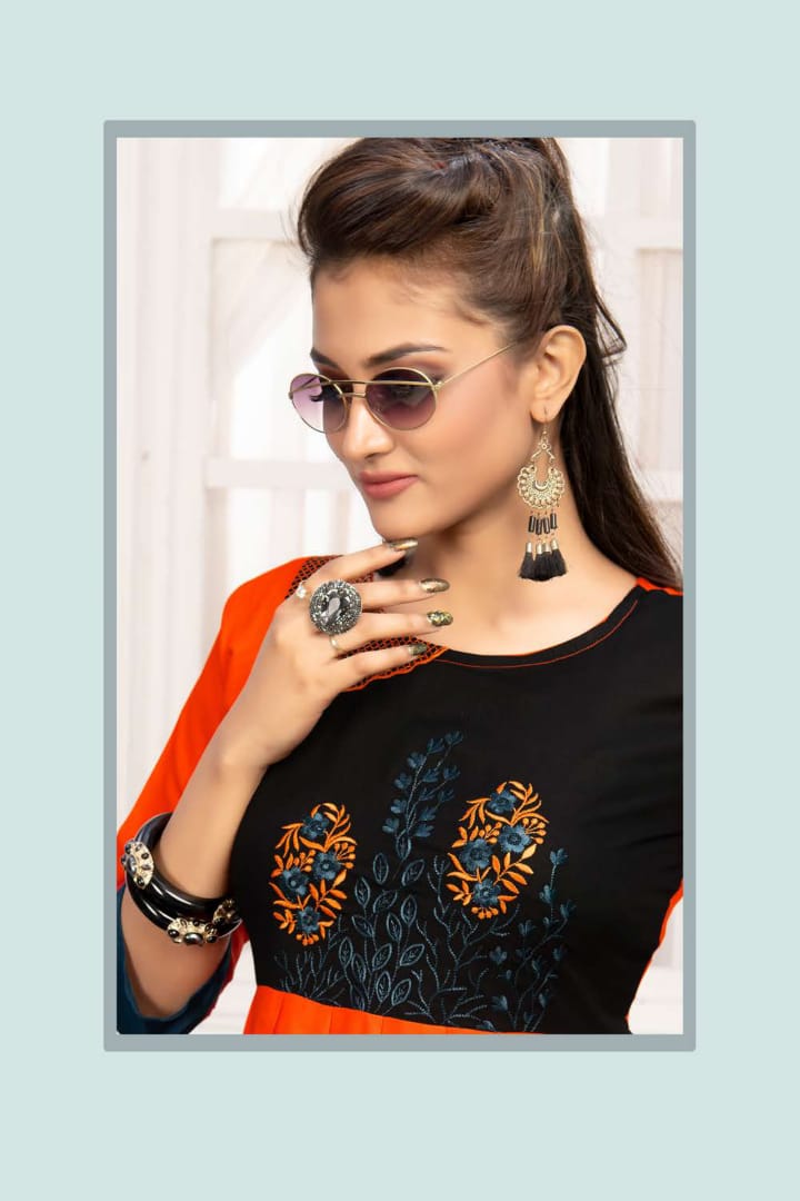 Fashion Talks Presents Mohbattey 2 Collection Of Rayon Embroidered Kurtis