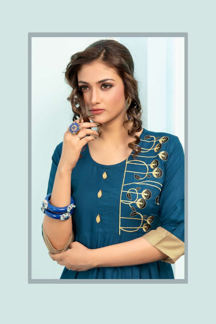 Fashion Talks Presents Mohbattey 2 Collection Of Rayon Embroidered Kurtis