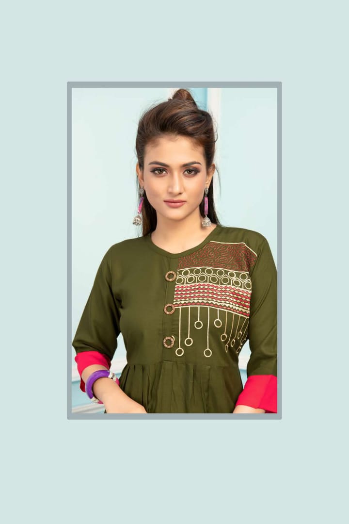 Fashion Talks Presents Mohbattey 2 Collection Of Rayon Embroidered Kurtis