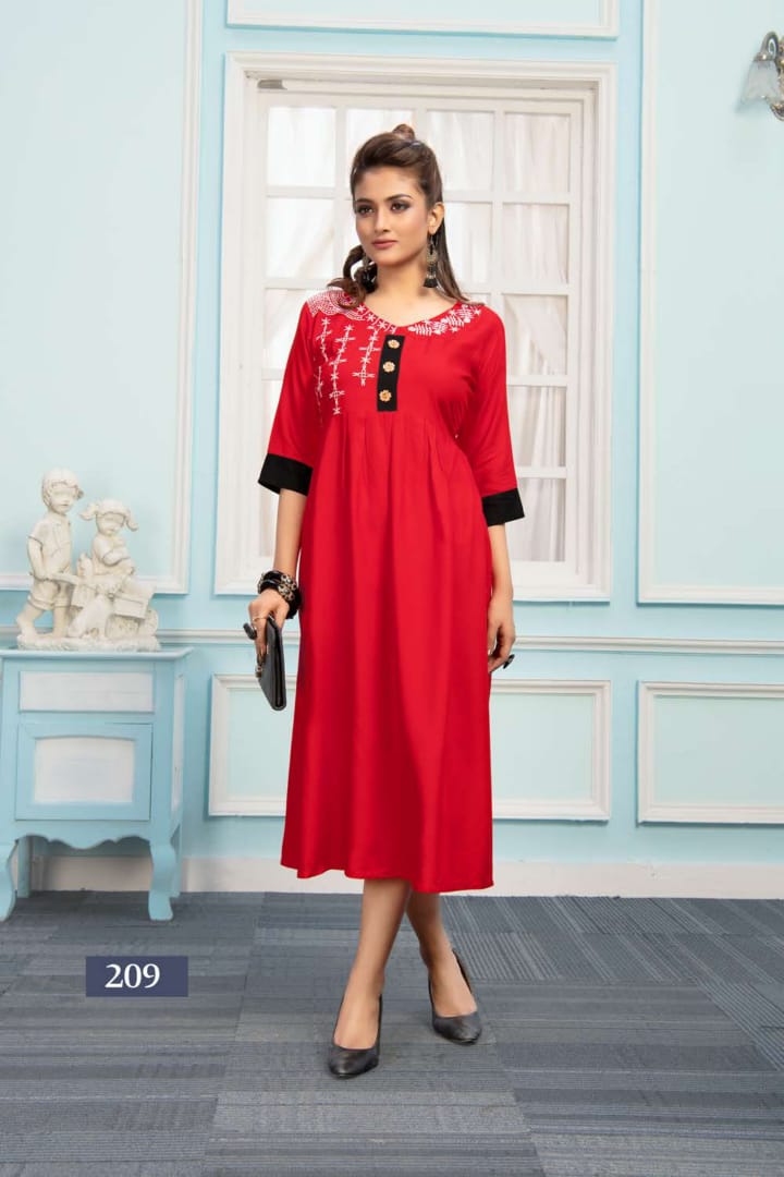 Fashion Talks Presents Mohbattey 2 Collection Of Rayon Embroidered Kurtis