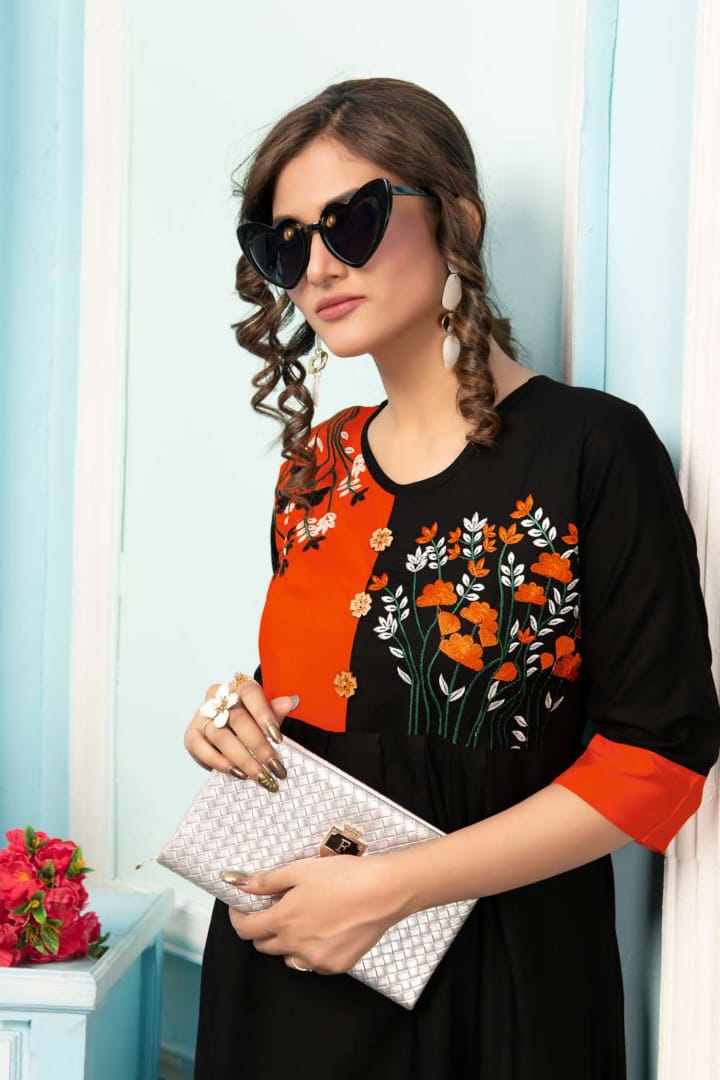 Fashion Talks Presents Mohbattey 2 Collection Of Rayon Embroidered Kurtis