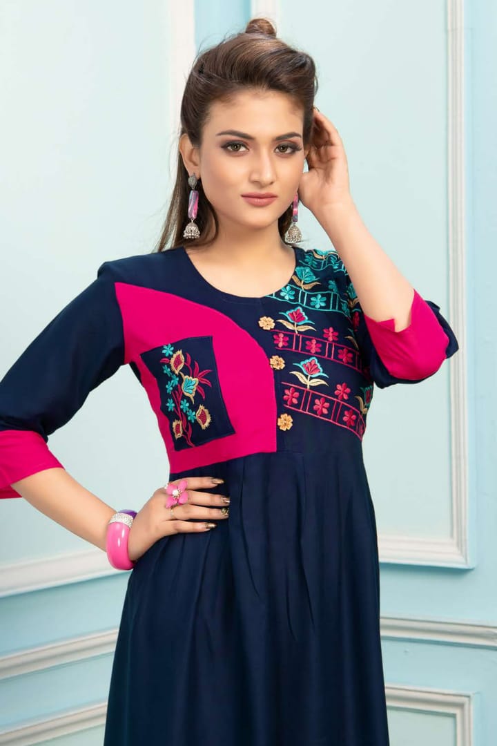 Fashion Talks Presents Mohbattey 2 Collection Of Rayon Embroidered Kurtis