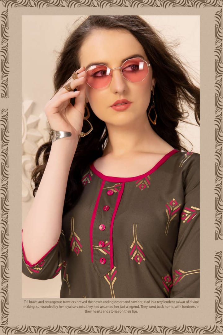 Fashion Talks Presents Plazo Queen Collection Of Printed Kurtis With Sharara