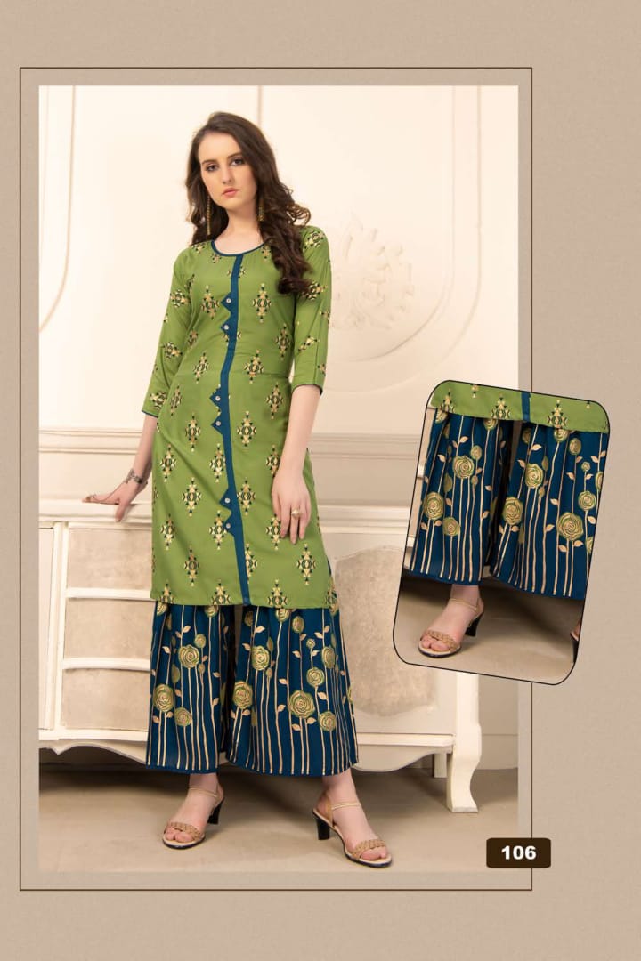 FASHION TALKS PRESENTS PLAZO QUEEN COLLECTION OF PRINTED KURTIS WITH SHARARA 2