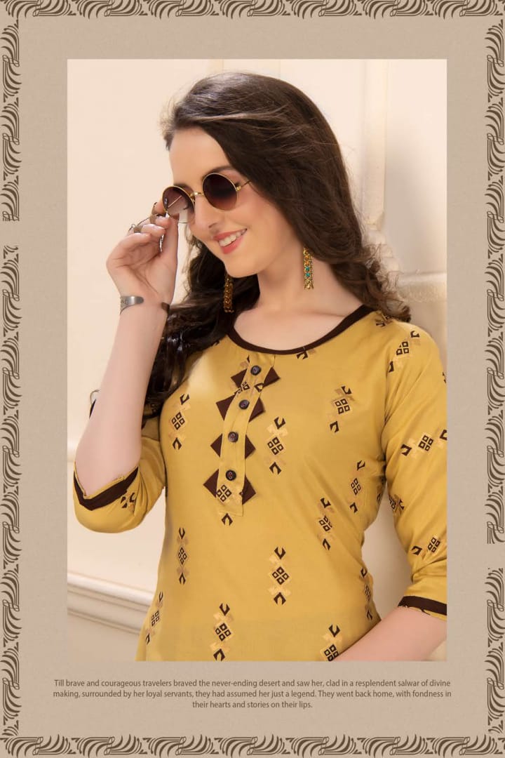 Fashion Talks Presents Plazo Queen Collection Of Printed Kurtis With Sharara