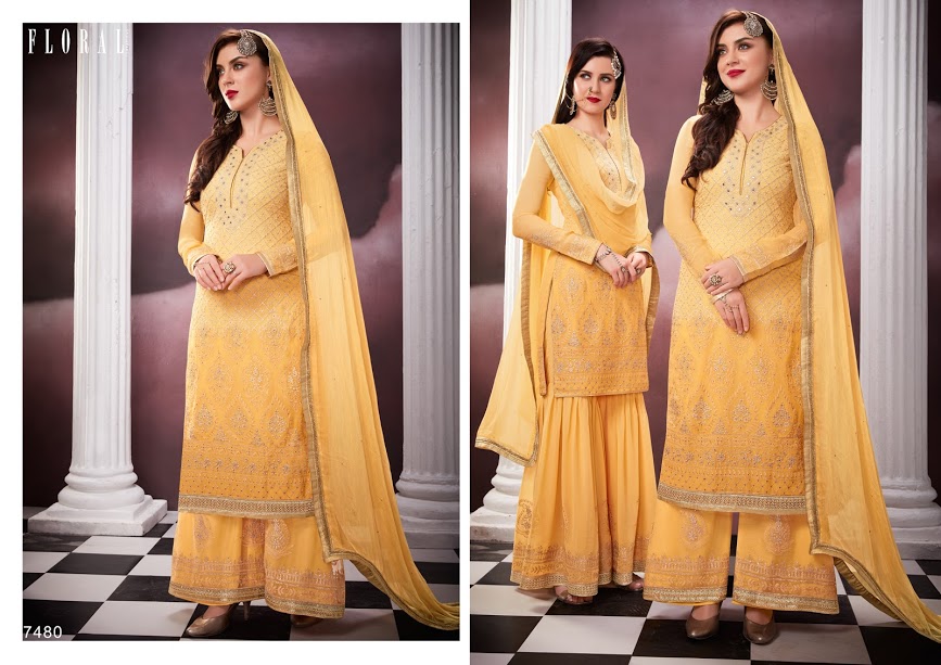 Fc Floral Malika 2 Georgette Embroidered Designer Salwar Suit