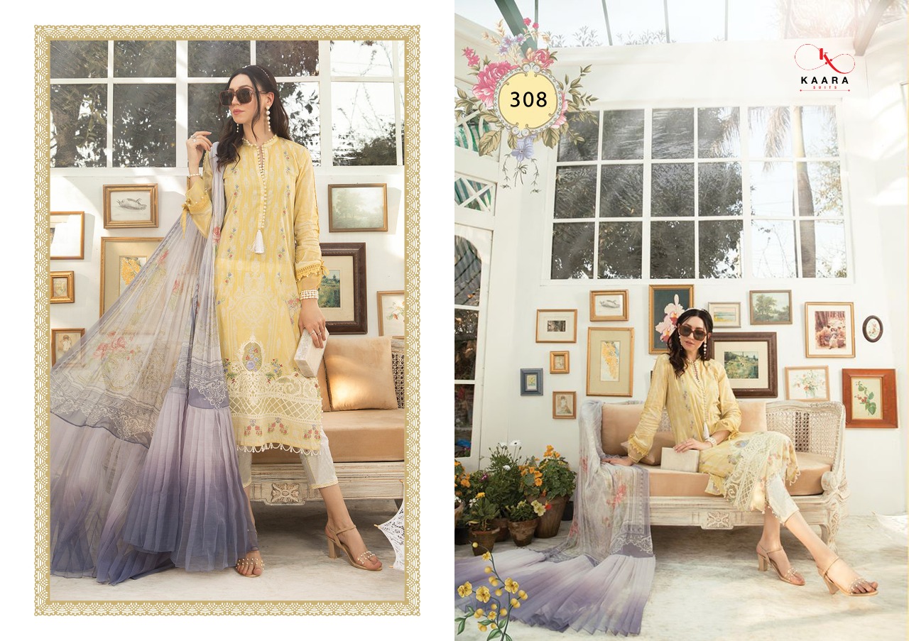 Fc Kaara Presents M Print 2 Pure Cotton Digital Printed And Heavy Embroidered Pakistani Suit