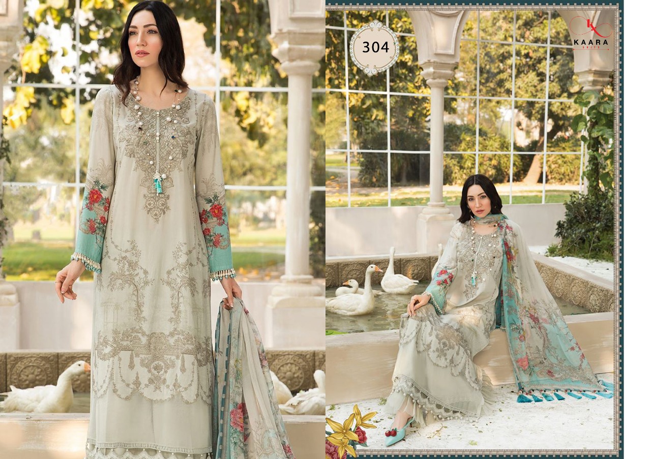 Fc Kaara Presents M Print 2 Pure Cotton Digital Printed And Heavy Embroidered Pakistani Suit