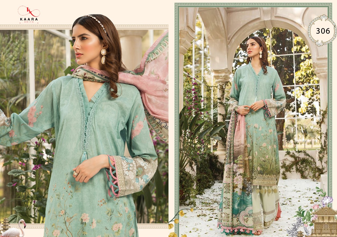 Fc Kaara Presents M Print 2 Pure Cotton Digital Printed And Heavy Embroidered Pakistani Suit