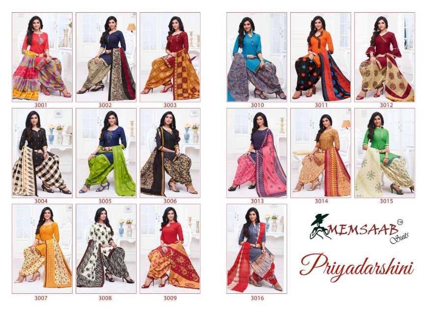 Fc Memsaab Priyadarshini 3 Printed Casual Cotton Dress Materials