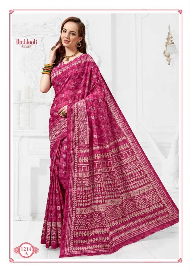 Fc Richlook 12 Collection Of Pure Cotton Fancy Printed Casual Wear Sarees