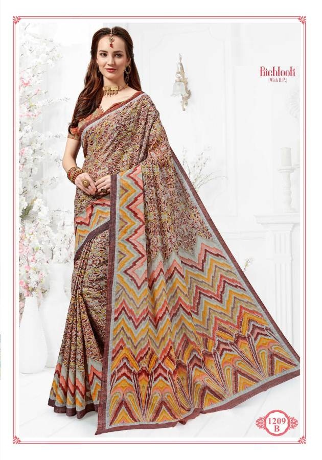 Fc Richlook 12 Collection Of Pure Cotton Fancy Printed Casual Wear Sarees