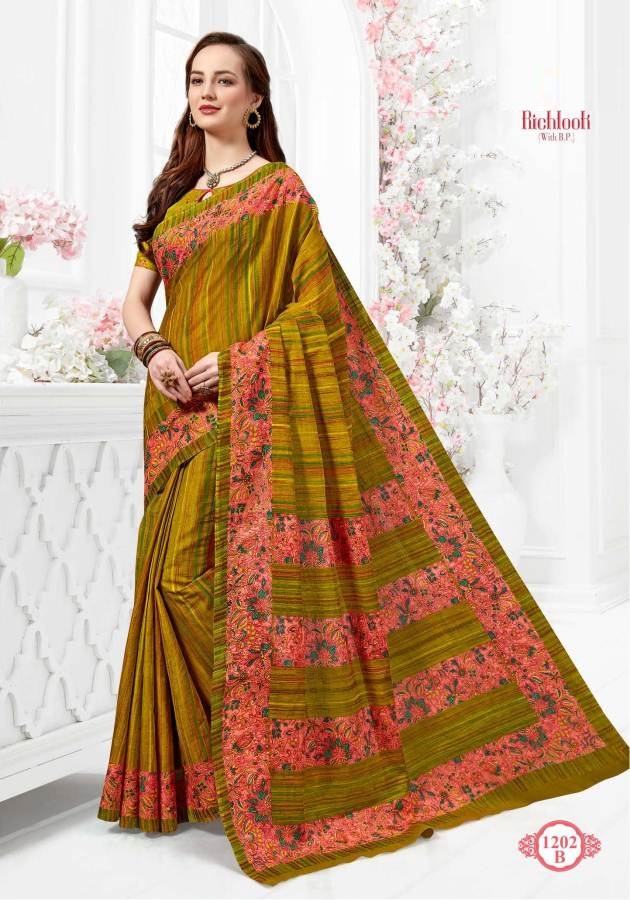Fc Richlook 12 Collection Of Pure Cotton Fancy Printed Casual Wear Sarees