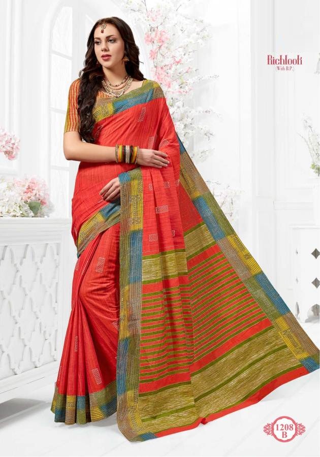 Fc Richlook 12 Collection Of Pure Cotton Fancy Printed Casual Wear Sarees