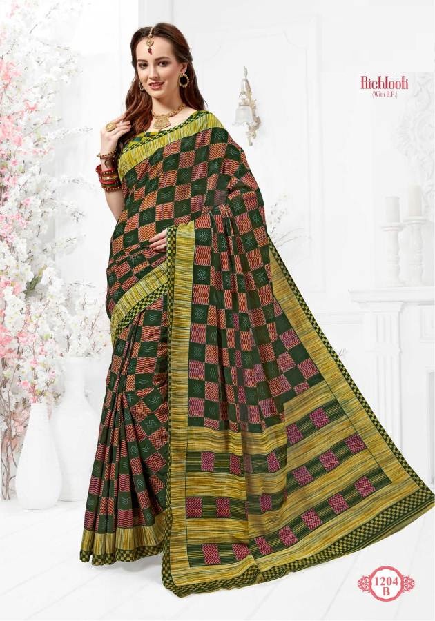 Fc Richlook 12 Collection Of Pure Cotton Fancy Printed Casual Wear Sarees