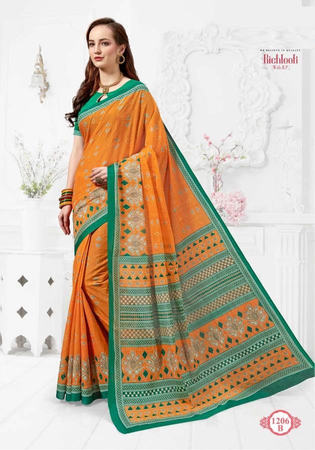 Fc Richlook 12 Collection Of Pure Cotton Fancy Printed Casual Wear Sarees