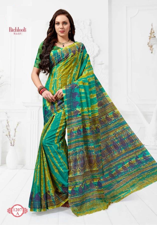 Fc Richlook 12 Collection Of Pure Cotton Fancy Printed Casual Wear Sarees