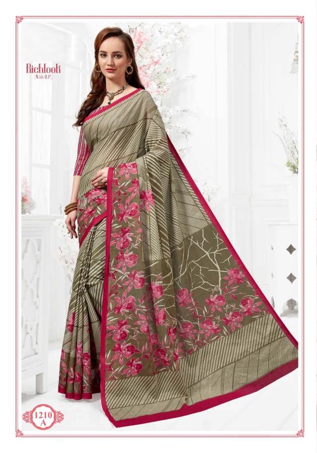 Fc Richlook 12 Collection Of Pure Cotton Fancy Printed Casual Wear Sarees