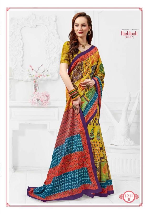 Fc Richlook 12 Collection Of Pure Cotton Fancy Printed Casual Wear Sarees