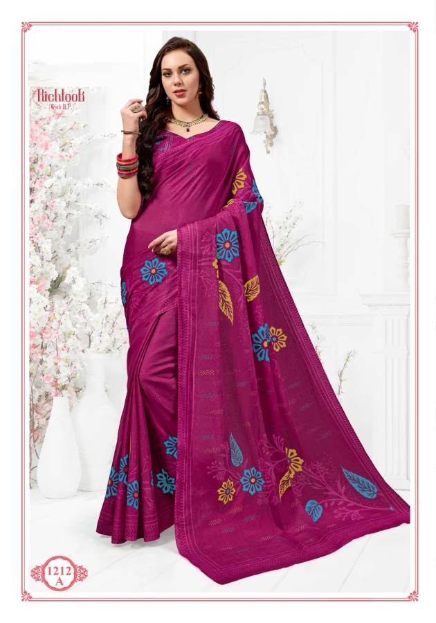 Fc Richlook 12 Collection Of Pure Cotton Fancy Printed Casual Wear Sarees