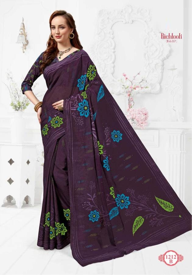 Fc Richlook 12 Collection Of Pure Cotton Fancy Printed Casual Wear Sarees