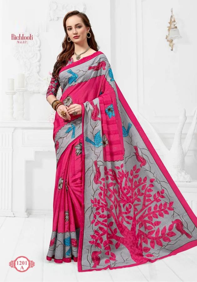Fc Richlook 12 Collection Of Pure Cotton Fancy Printed Casual Wear Sarees